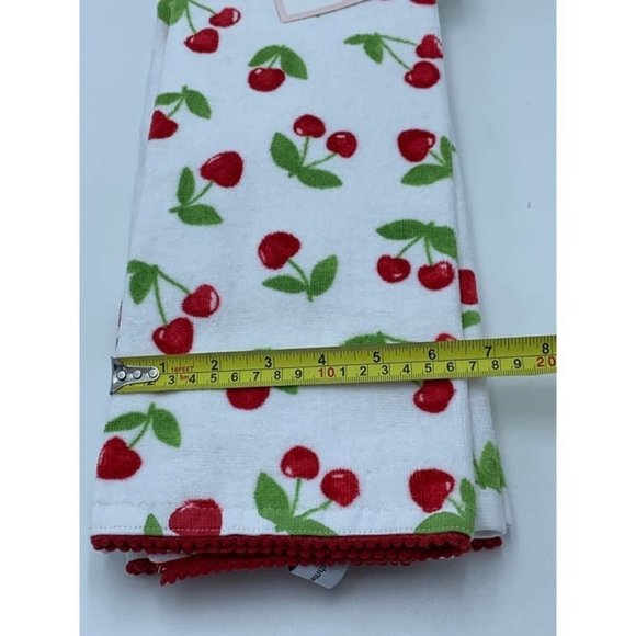 Cupcakes and Cashmere Cherry Kitchen Hand Towels Set of 2 Towels - Picture 6 of 7